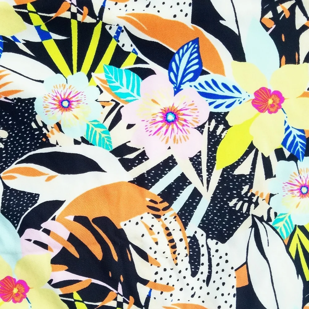 Old Navy One-Shoulder Side-Cutout One-Piece Tropical Print Swimsuit Size XL - Picture 5 of 10